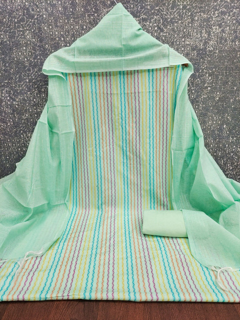 KALINI Printed Pure Cotton Unstitched Dress Material