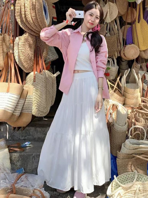 StyleCast x Revolte Maxi A-Line Skirts