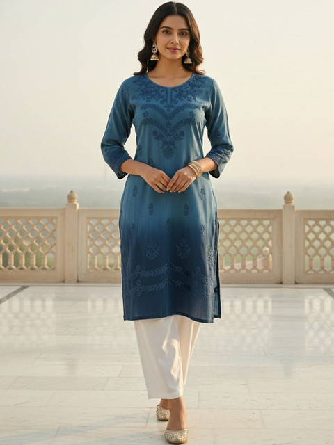 RUDRA LIFESTYLE Women Ethnic Motifs Embroidered Thread Work Indie Prints