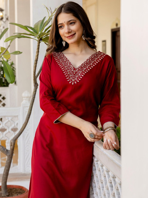 Pjyot by surhi Women Embroidered Thread Work Kurta - Image 4