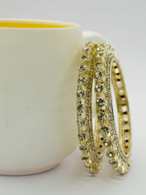 Panini jewels Set of 2 Gold-Plated Crystals Bangle