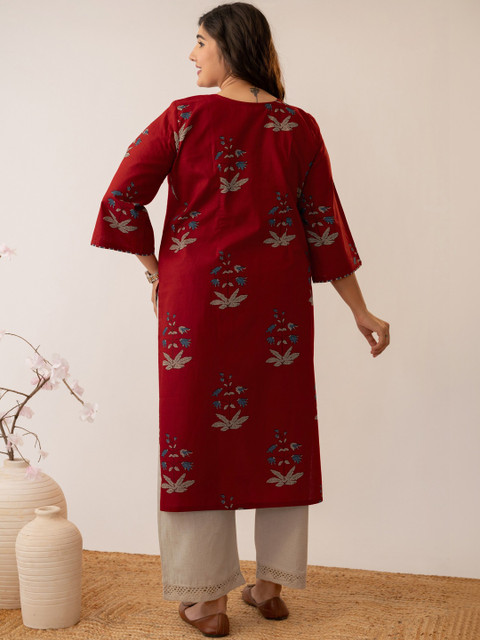 Glory Silk Women Floral Printed Indie Prints Kurta - Image 5