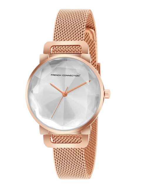 French Connection Women Dial & Stainless Steel Bracelet Style Straps Analogue Watch FCN0179SRGM - Image 3