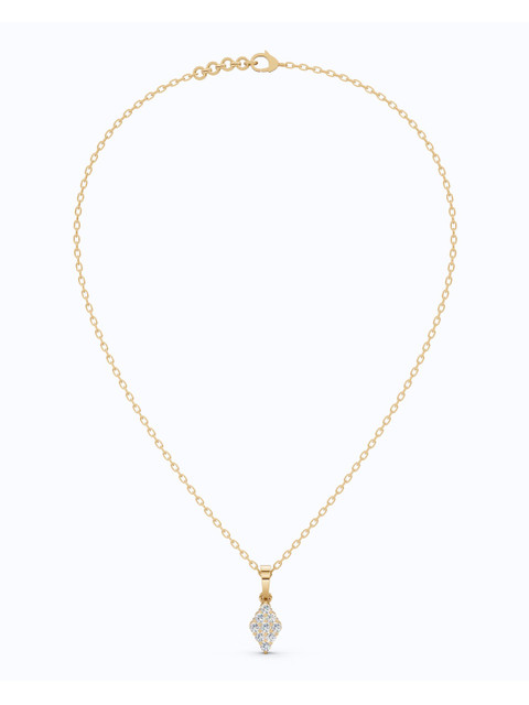 SHOORA DESIGNS Round Cut Cluster Pendant in Lab Grown Diamond 9K Solid Gold