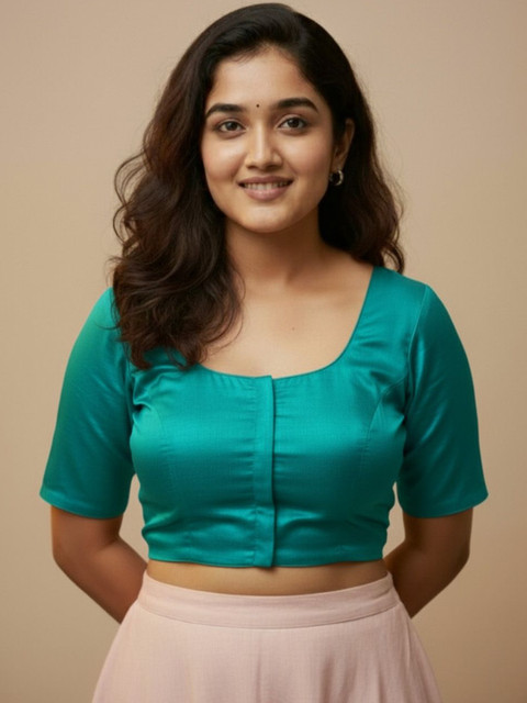 NAIDU HALL Round Neck Saree Blouse