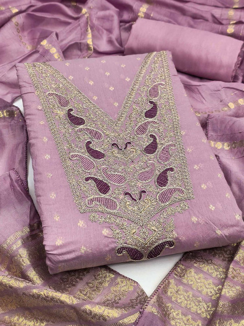 Peachmode Embroidered Unstitched Dress Material