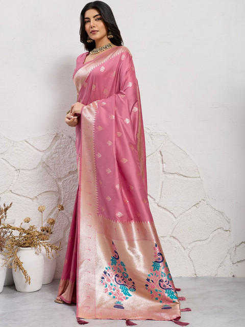 PBS PRINTS Ethnic Motifs Zari Art Silk Banarasi Saree - Image 3