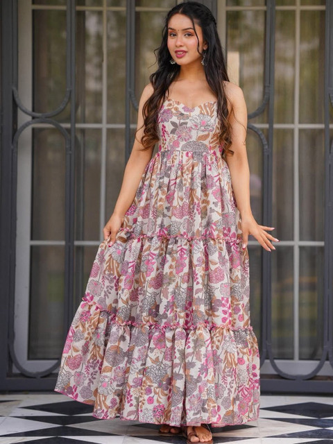 SZN Floral Print Fit & Flare Maxi Dress