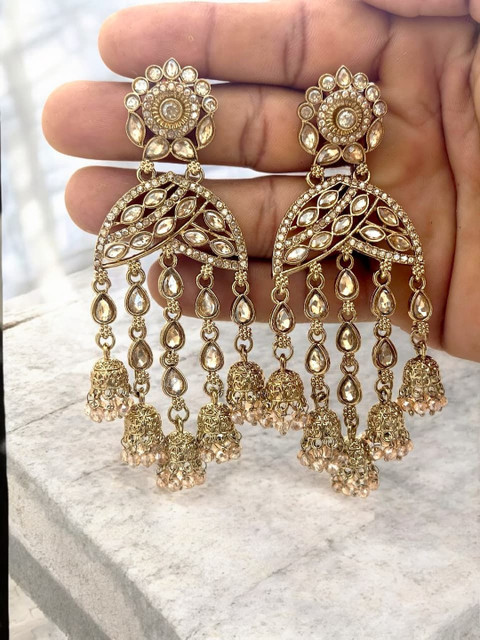 BFC - BUY FOR CHANGE Teardrop Shaped Jhumkas Earrings - Image 2