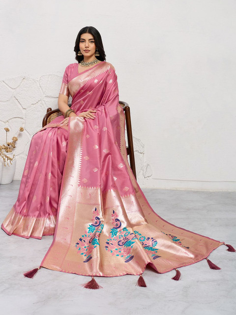 PBS PRINTS Ethnic Motifs Zari Art Silk Banarasi Saree - Image 4
