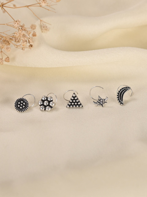 Tanusha Jewels Silver-Plated Stud Nosepin