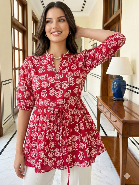 Anouk Mirage Floral Print Cotton Top