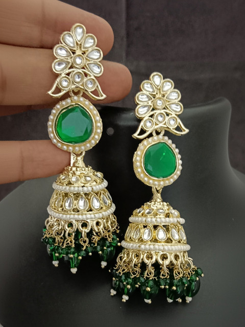 EVY Geometric Jhumkas Earrings
