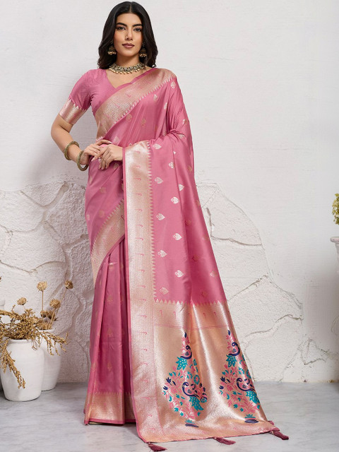 PBS PRINTS Ethnic Motifs Zari Art Silk Banarasi Saree