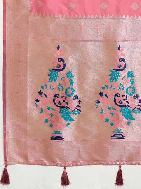 PBS PRINTS Ethnic Motifs Zari Art Silk Banarasi Saree - Image 6