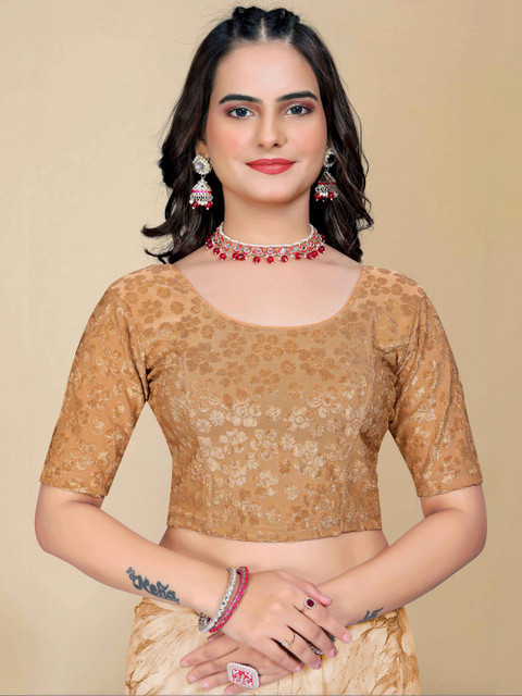 SHREEJI DESIGNER Woven Design Fully Strechable Saree Blouse