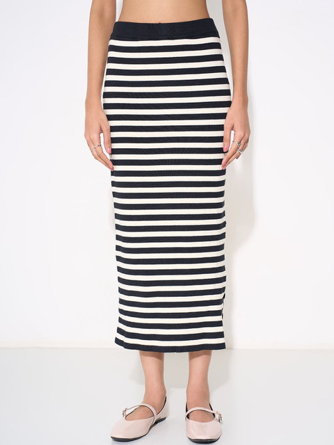 Honey by Pantaloons Striped A-Line Maxi Skirt