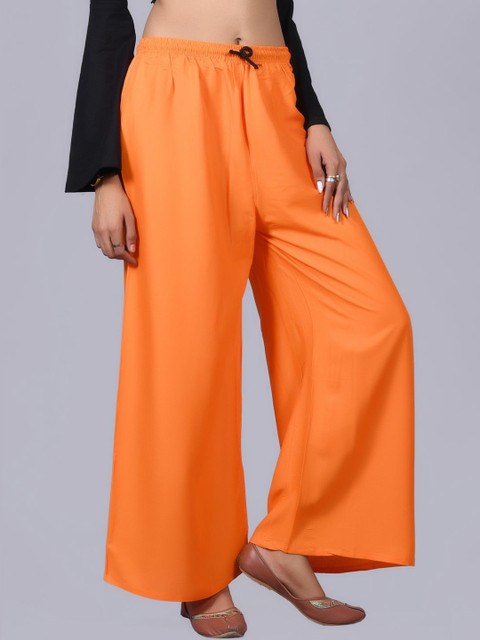 APQRS Women Flared Knitted Ethnic Palazzos