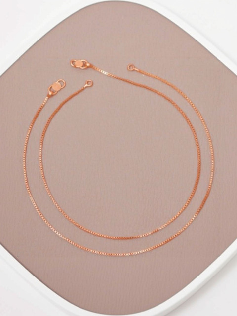 Kunjus Women Rose Gold Anklet