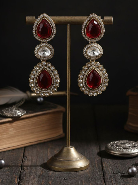 SHONA'S STYLE Teardrop Shaped Drop Earrings - Image 3