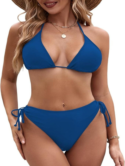 FAST CRY Quick-Dry Halter Neck Swim Bikini Set