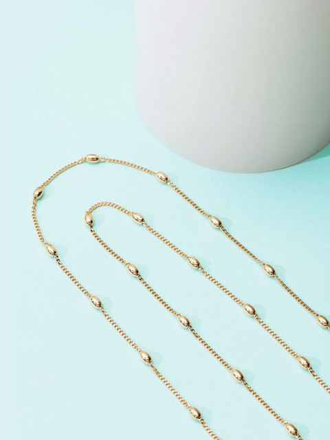 Kunjus Gold-Plated Artificial Beads Anklet