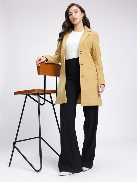 her by invictus Notched Lapel Collar Overcoat