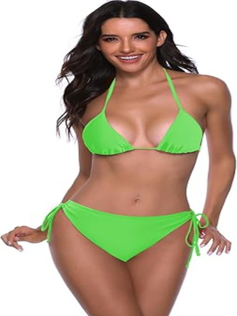 Fookre Quick-Dry Halter Neck Swim Bikini Set