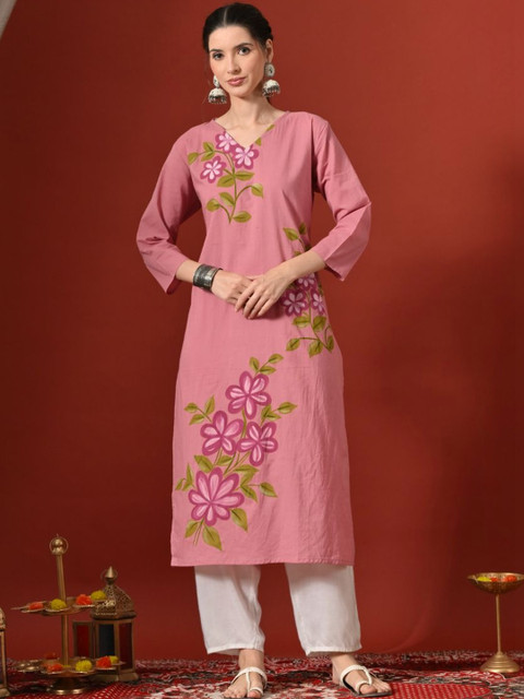 Anouk Rustic Women Floral Embroidered Indie Florals Kurta