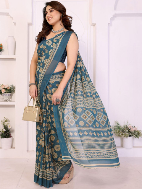 vj fashion Ethnic Motifs Pure Georgette Saree