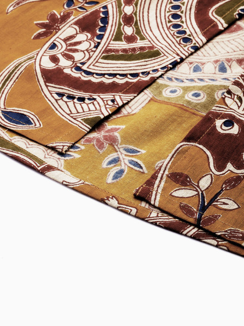 Taavi Ethnic Print Pure Cotton A-Line Maxi Skirt - Image 6