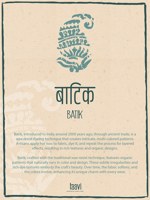 Taavi Ethnic Motifs Printed Pure Cotton Batik Saree with Unstitched Blouse Piece - Image 7