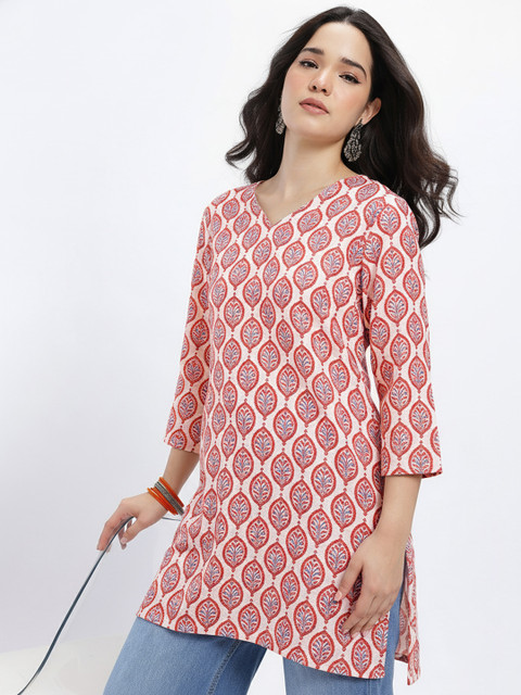 Anouk Rustic Ethnic Motifs Printed V-Neck Regular Kurti