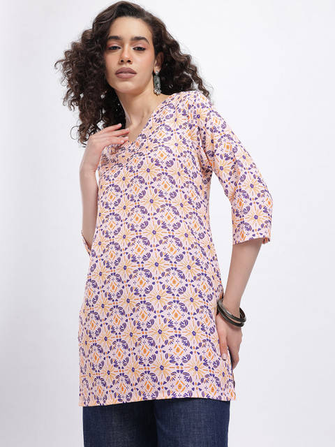 Anouk Rustic Ethnic Motifs Printed V-Neck Kurti