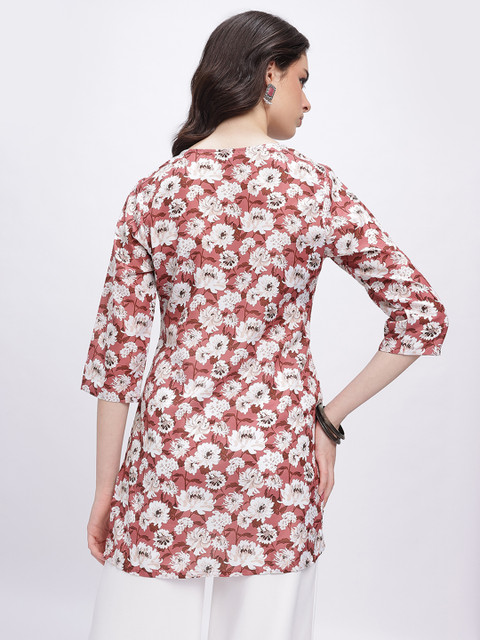 Anouk Rustic Floral Printed V-Neck Kurti - Image 5