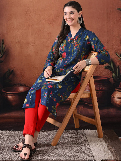 Anouk Rustic Women Floral Printed Kurta