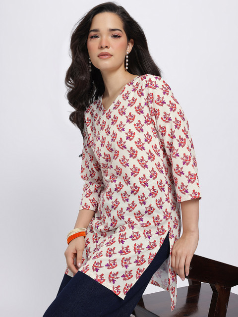 Anouk Rustic Floral Print Straight Kurti