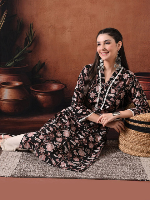 Anouk Rustic Women Floral Printed Indie Florals Kurta