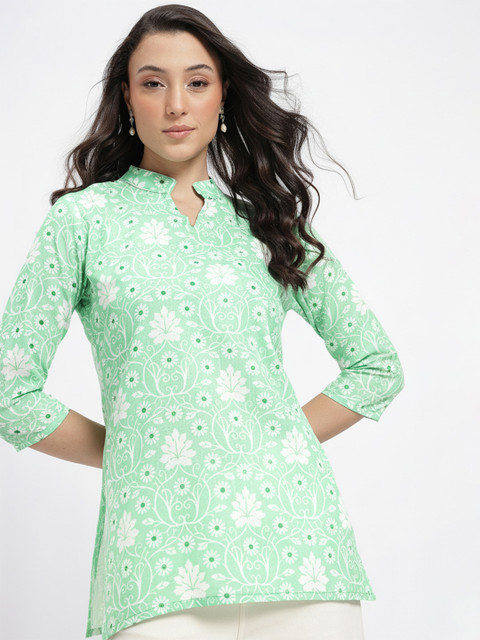 Anouk Rustic Floral Printed Mandarin Collar Kurti