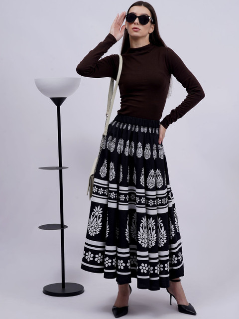 Cot'N Soft Printed Maxi Flared Skirts