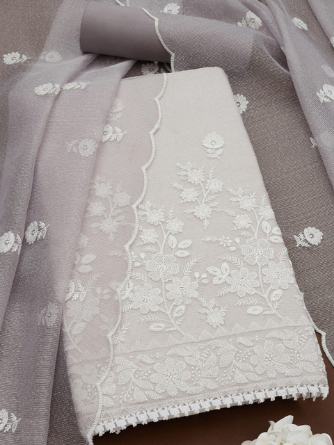 Soch Floral Embroidered Thread Work Unstitched Dress Material