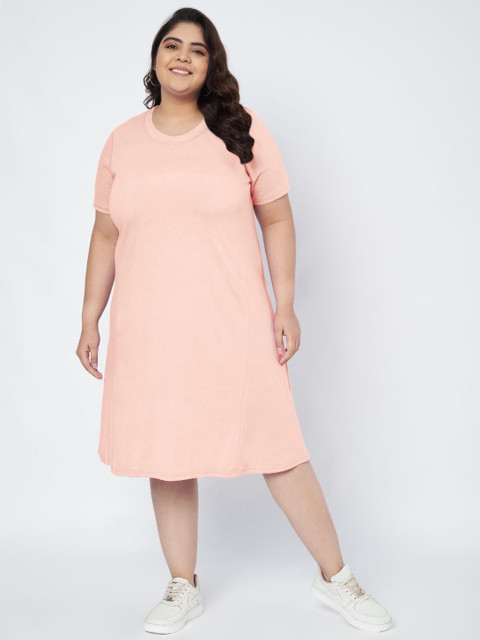 BRINNS Women Plus Size Cotton T-shirt Dress