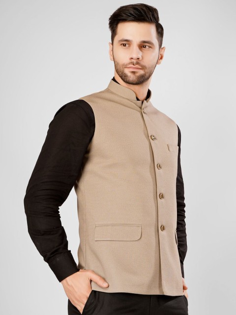 Wintage Men Satin Nehru Jacket - Image 3