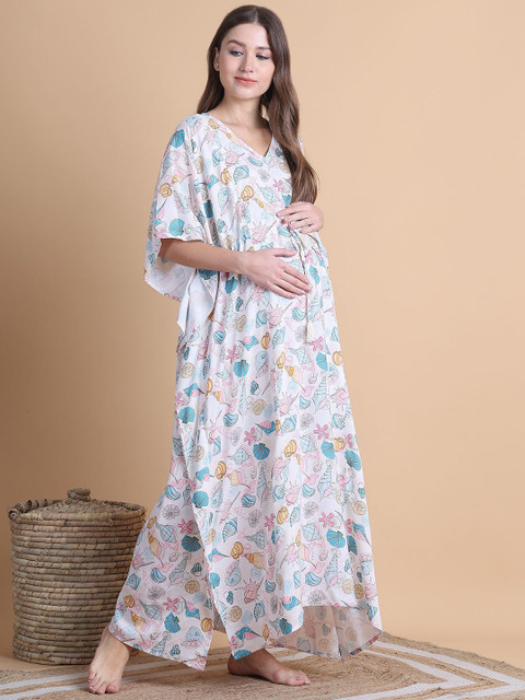 Secret Wish Printed Maternity Nightdress - Image 3