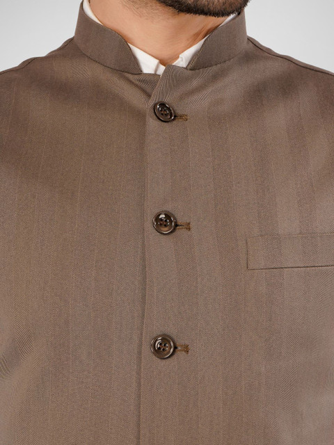 Wintage Men Striped Nehru Jacket - Image 2