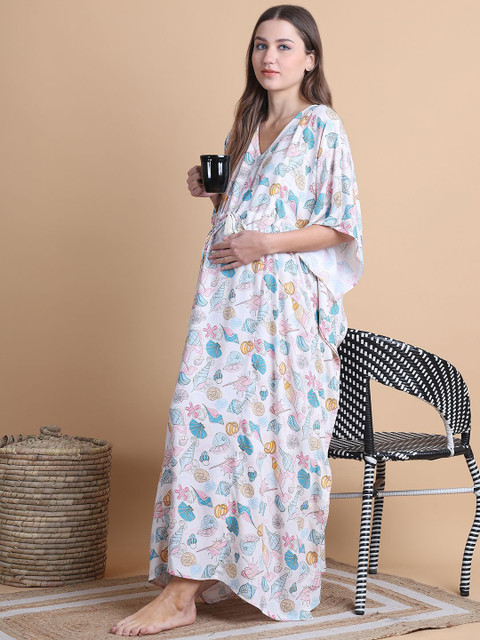 Secret Wish Printed Maternity Nightdress - Image 5