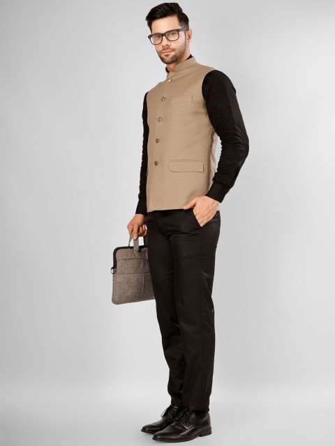 Wintage Men Satin Nehru Jacket - Image 7