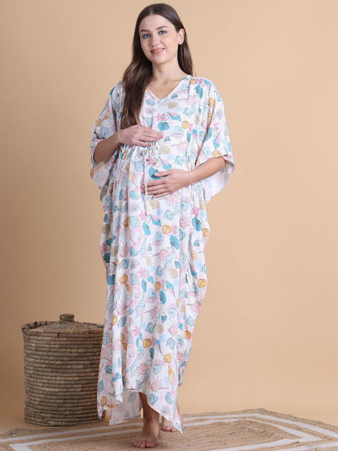 Secret Wish Printed Maternity Nightdress