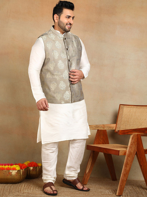Sztori Men Woven Design Nehru Jacket - Image 3