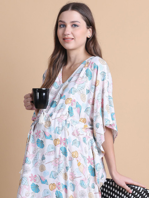 Secret Wish Printed Maternity Nightdress - Image 6